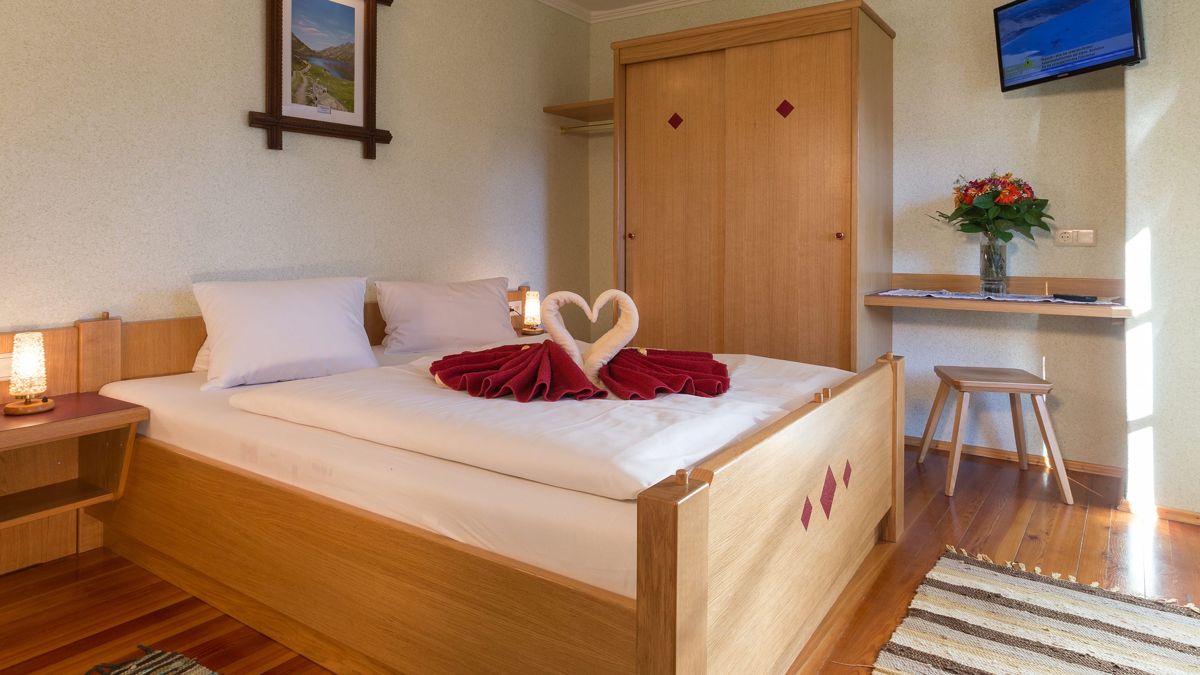 Schlafzimmer schön dekoriert